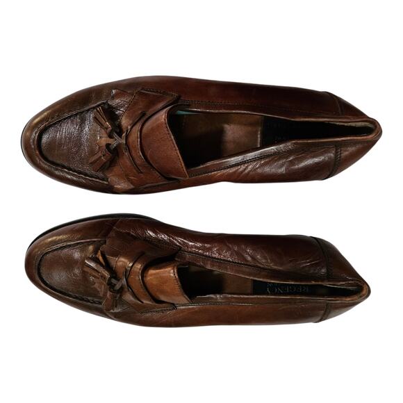 Regency Collection Angelo Rossi Brown Leather Tassel Kiltie Loafers Men’s 10.5 M main image 10